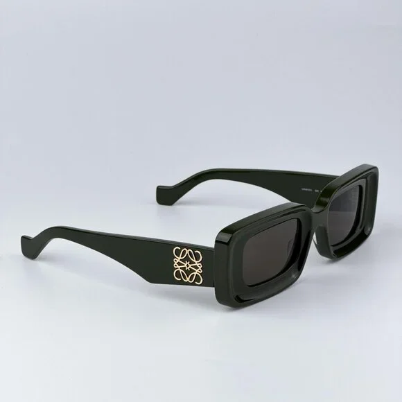 Loewe ANAGRAMLW40101I 96E WomenBRAND NEW Sunglasses Green Brown Rectangular